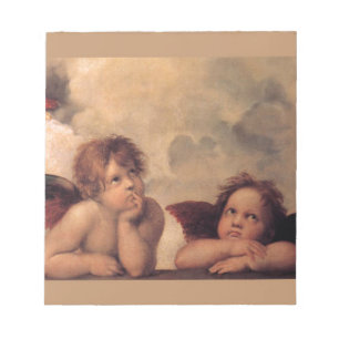 Engelsglaube Raphael Vintage alte Malerei Segen Notizblock