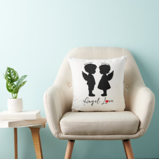 Engelsliebe – Süßes Engel-Paar-Design Kissen