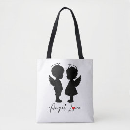 Engelsliebe – Süßes Engel-Paar-Design Tasche
