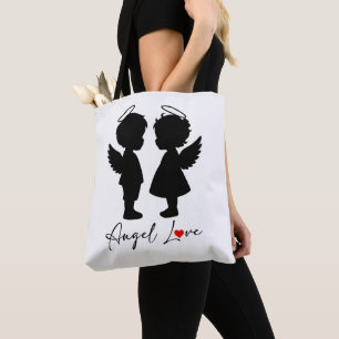Engelsliebe – Süßes Engel-Paar-Design Tasche