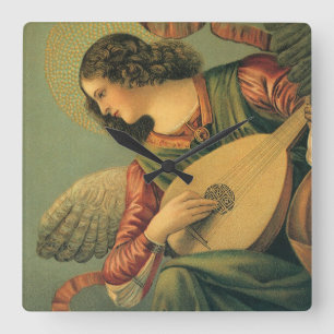 Engelsmusiker, Melozzo da Forli, Renaissance-Kunst Quadratische Wanduhr
