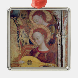 Engelsmusiker von der Malerei der Jungfrau und des Silbernes Ornament