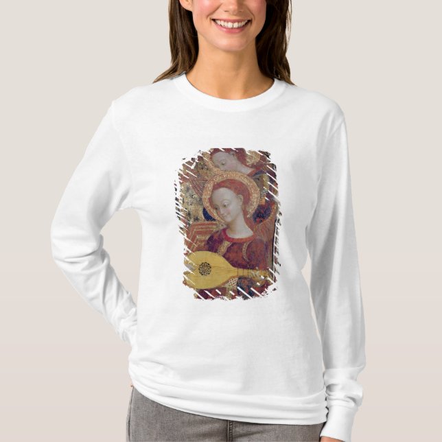 Engelsmusiker von der Malerei der Jungfrau und des T-Shirt (Vorderseite)