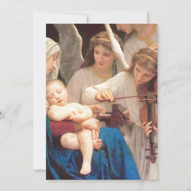 Engelsong - William-Adolphe Bouguereau Einladung (Vorderseite)