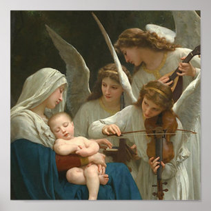 Engelsong - William Bouguereau Poster