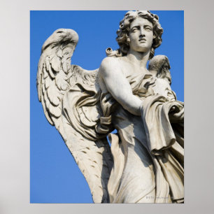Engelsstatue, Ponte Sant'Angelo, Rom, Italien Poster