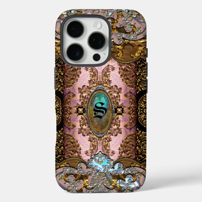 Enghelryste French Beautiful Chic Monogram iPhone 16 Pro Hülle (Rückseite)