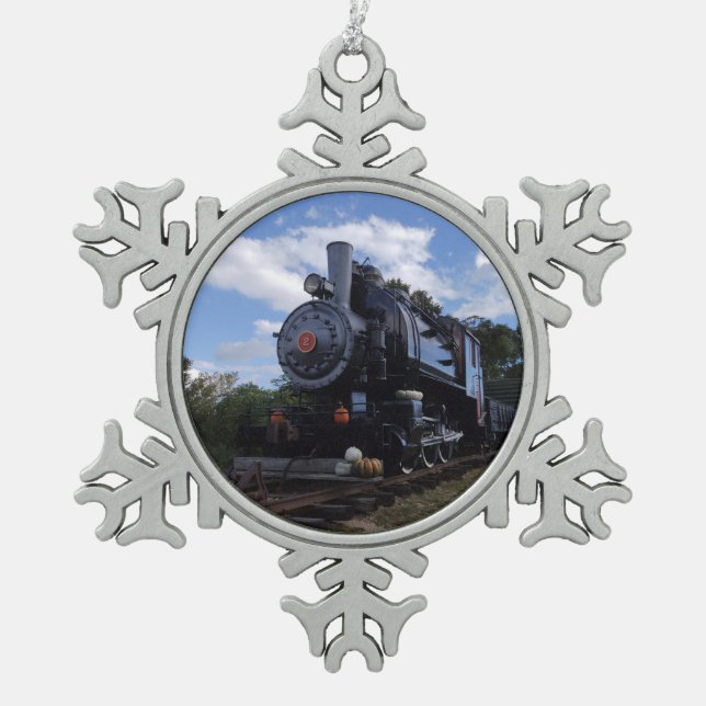Engine Number 2 Schneeflocken Zinn-Ornament (Vorderseite)