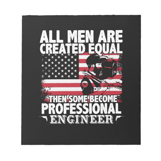 Engineer Art Some Men Become Professional Engineer Notizblock (Vorderseite)