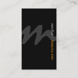 Engineer BoldScript Monogram BusinessCard Visitenkarte