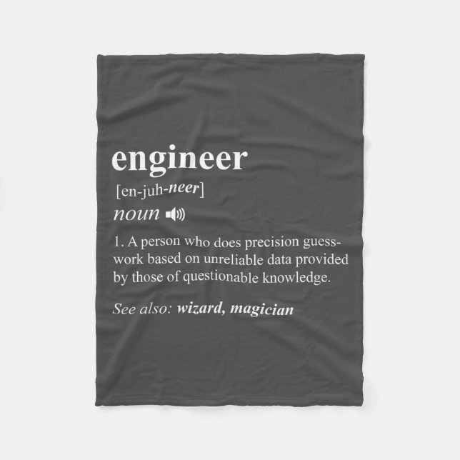 Engineer Definition Funny Engineering Mechanical C Fleecedecke (Vorderseite)