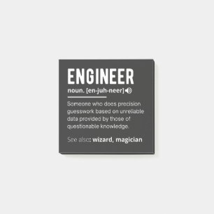 ENGINEER-DEFINITION POST-IT KLEBEZETTEL