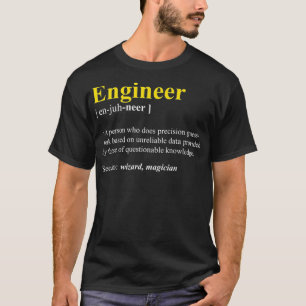 Engineer Definition t-Shirt Gift Funny Computer Ne