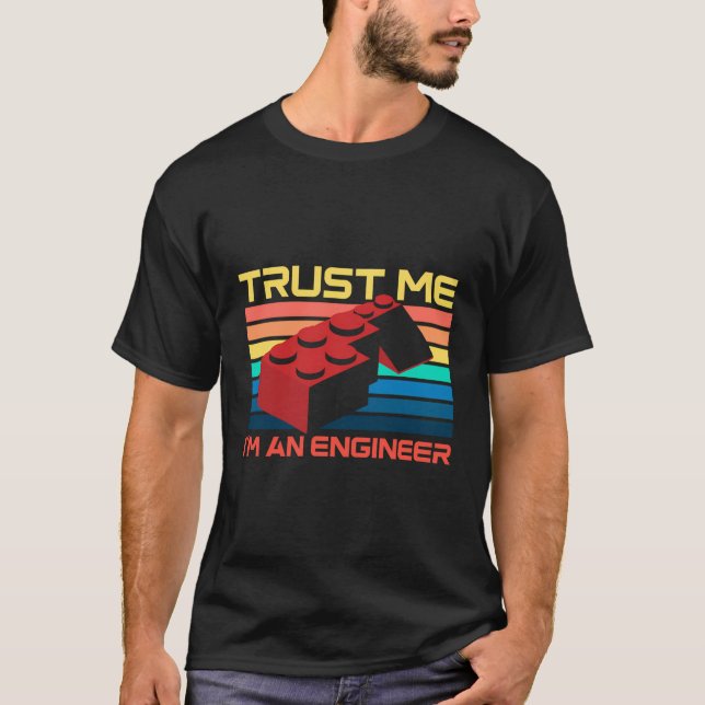 Engineer Master Builder Gebäude Blocks Bricks Bri T-Shirt (Vorderseite)