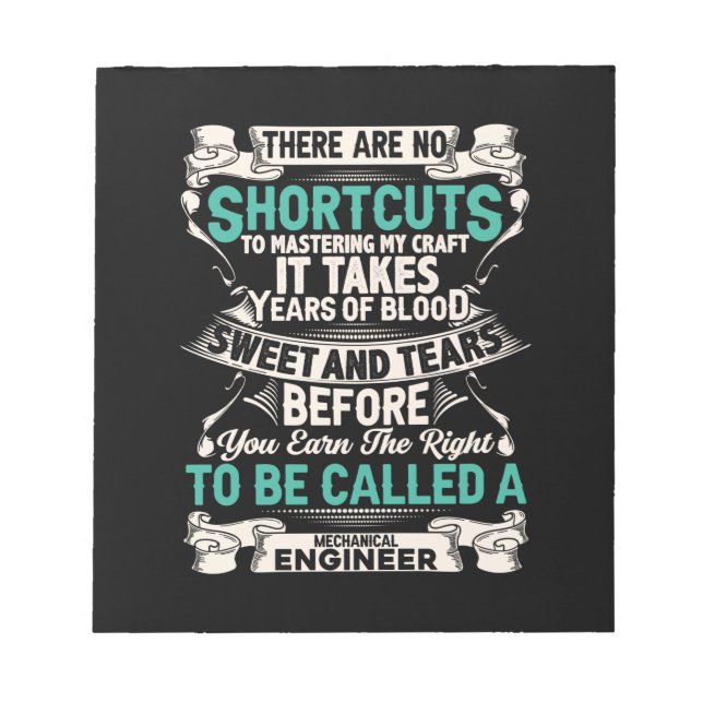 Engineer Mechanical Engineer Notizblock (Vorderseite)