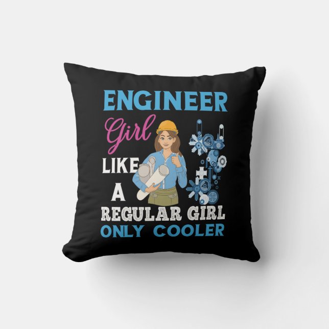 Engineer Proud Engineer Girl Kissen (Vorderseite)