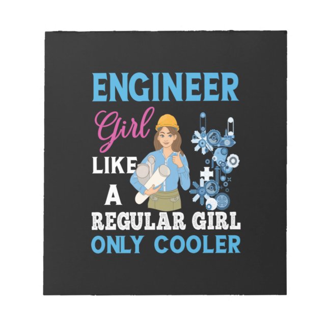 Engineer Proud Engineer Girl Notizblock (Vorderseite)