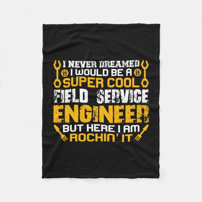 Engineer Super Cool Field Service Engineer Fleecedecke (Vorderseite)