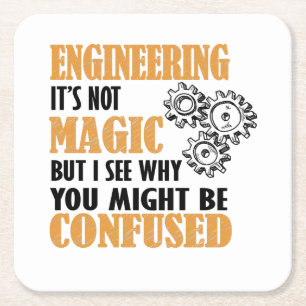 Engineering - I See Why You Might Be Confused Rechteckiger Pappuntersetzer