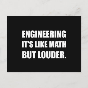 Engineering Like Math But Louder Funny Postkarte