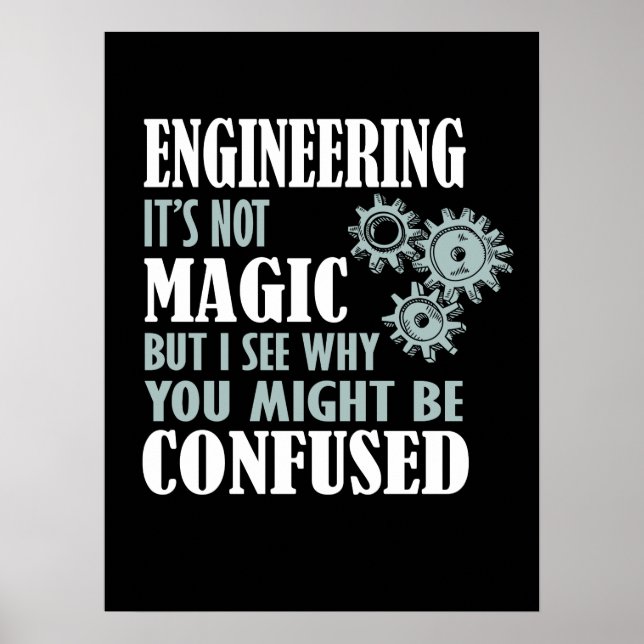 Engineering Magie sehe ich, warum Sie verwirrt sei Poster (Vorne)