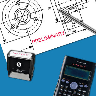 Engineering "PRELIMINARY" Zeichnend Permastempel