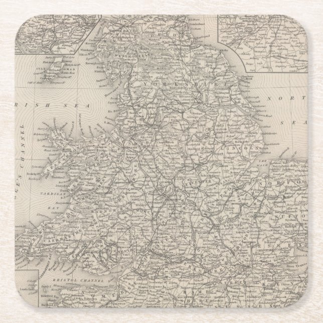 England 10 rechteckiger pappuntersetzer (Vorderseite)