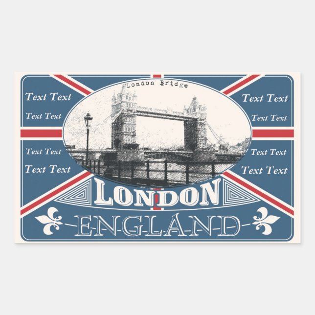 England-Aufkleber Rechteckiger Aufkleber (Vorderseite)