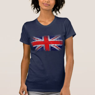England: Blaue und rote Flagge T-Shirt