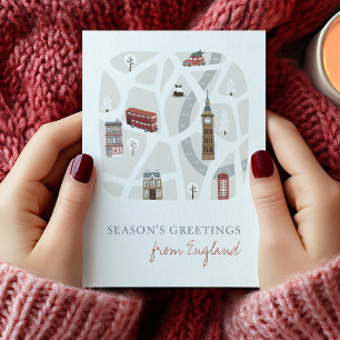 England Britische Weihnachtsgrüße Weihnachtskarte Feiertagskarte