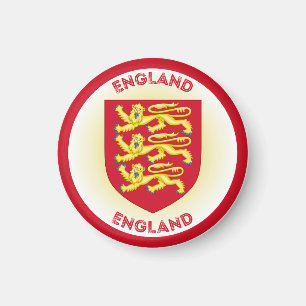 England Coat of Arms Circle Shape Magnet