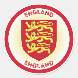 England Coat of Arms Circle Shape Runder Aufkleber