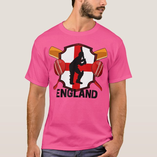 England Cricke English Team Fans Unterstützer T-Shirt (Vorderseite)
