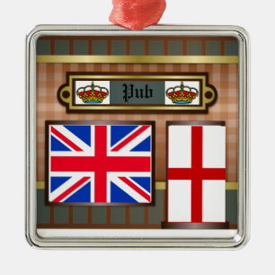 England-Dekorations-London-Kneipen-Verzierung Ornament Aus Metall
