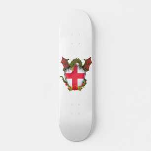 England Drache und die englische Flagge Schild Skateboard