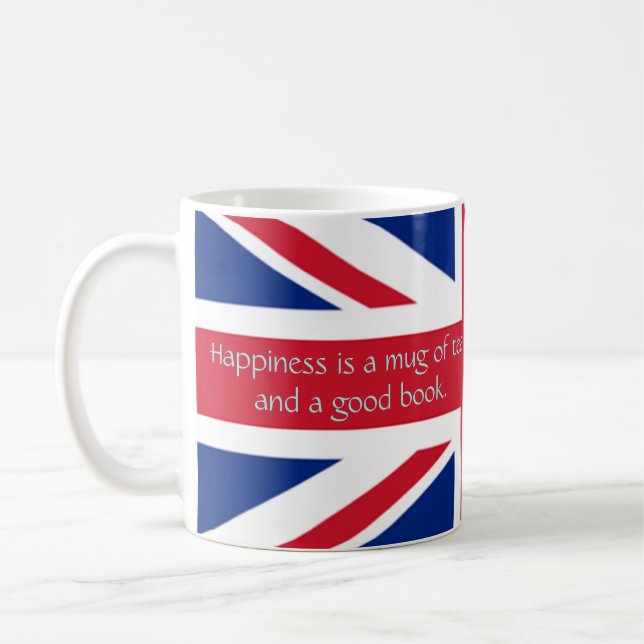 England Englisch Flag Happiness Tee Gut Buch Kaffeetasse (Links)