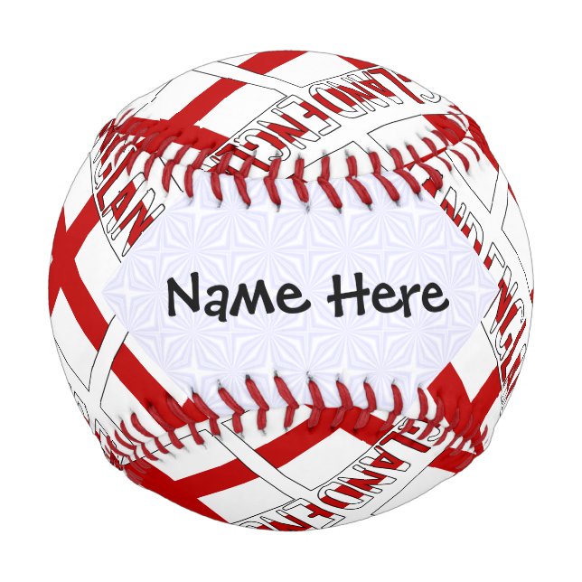 England Englisch Flag Tile Personalisiert Baseball (Vorderseite)