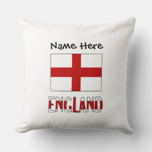England Englische Flagge Schwarze Personalisierung Kissen