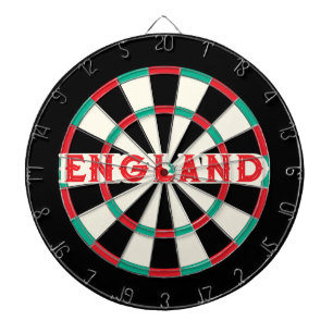 ENGLAND English Old Classic Design Red Text Dartscheibe