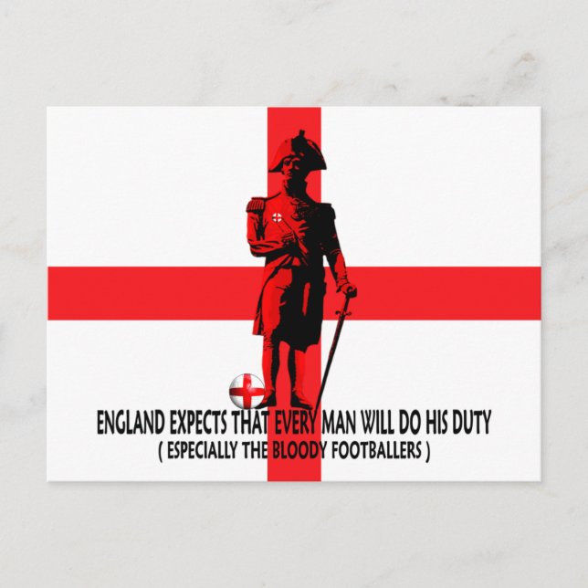 England erwartet von jedem Mann seine Pflicht Postkarte (Vorderseite)