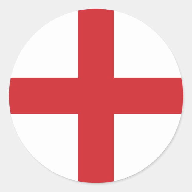 England Flag Classic Round Sticker (Vorderseite)