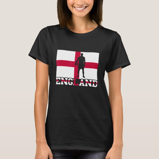 England Flag Fußball Ball Proud Football Eng T-Shirt (Vorderseite)