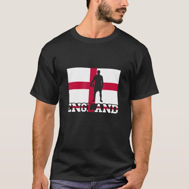 England Flag Fußball Ball Proud Football Eng T-Shirt (Vorderseite)