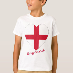 England Flag Herz T-Shirt