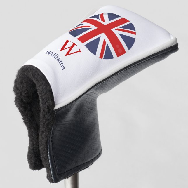 England Flag Monogram Golf Head Cover Headcover (3/4 Vorderseite)