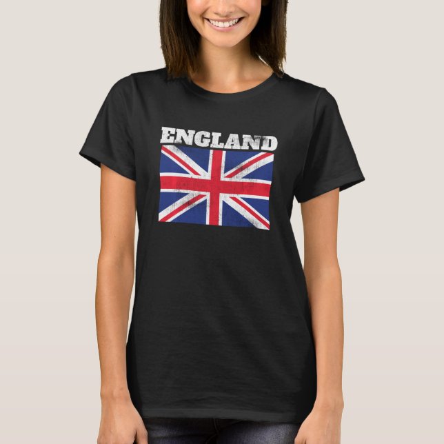 England Flag Stolz für Frauen Jugendidee T-Shirt (Vorderseite)
