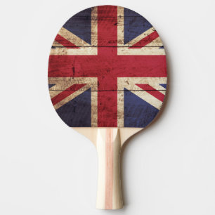 England-Flagge für altes Holzkörnchen Tischtennis Schläger