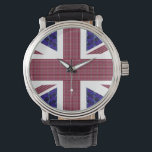 England-Flagge, Großbritannien-Flagge Armbanduhr<br><div class="desc">England Flag, Großbritannien Flag Watch. Die Fahne ist mit Bildern von Edelsteinen gemacht: Der blaue Hintergrund sind rechteckige blaue Saphire. Die roten Streifen sind rechteckige Rubien. Die Sterne sind Diamanten.</div>