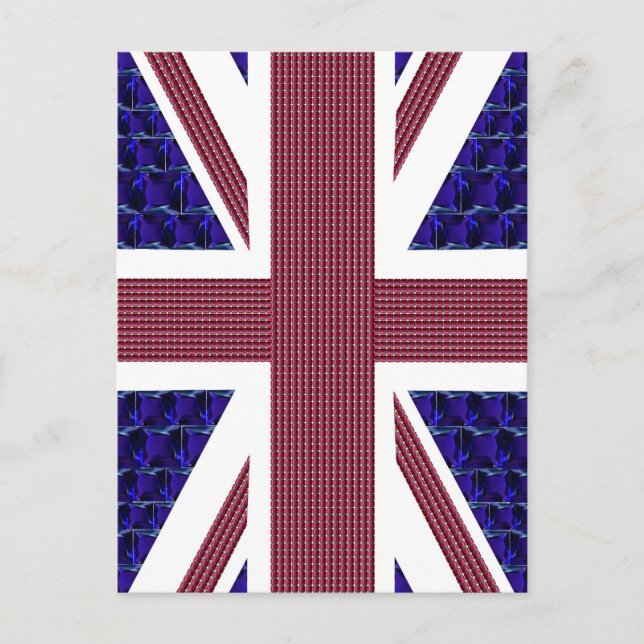 England-Flagge, Großbritannien-Flagge Postkarte (Vorderseite)