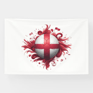 England-Flagge mit Fußball Banner